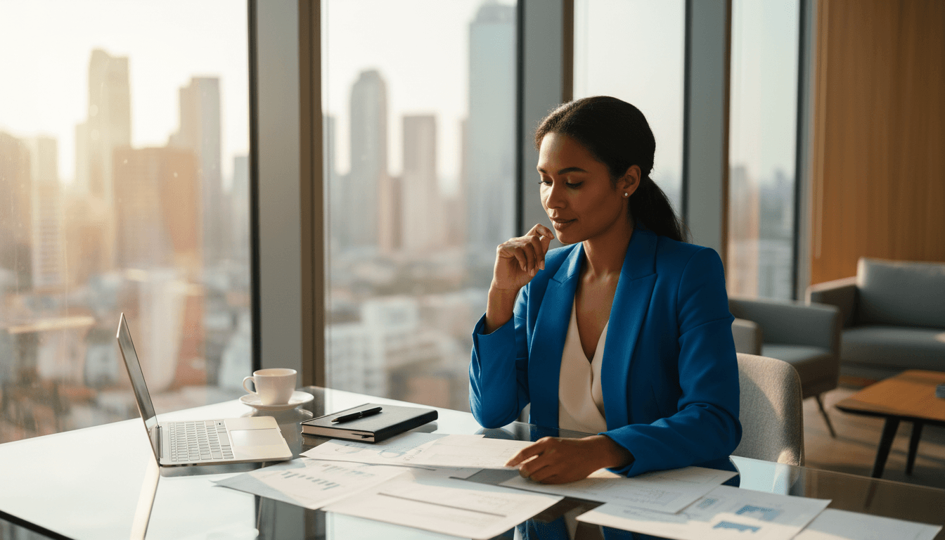 Confident woman in wellness coaching setting